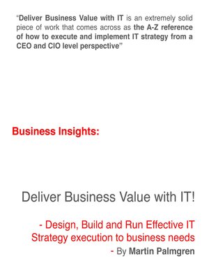 cover image of Design, Build and Run Effective IT Strategy execution to business needs